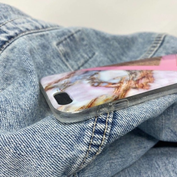 iPhone 6s Plus Case Gold Colorblock Geometric Cover NEW - Picture 4 of 7